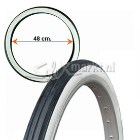 Solex Buitenband zwart wit 19''